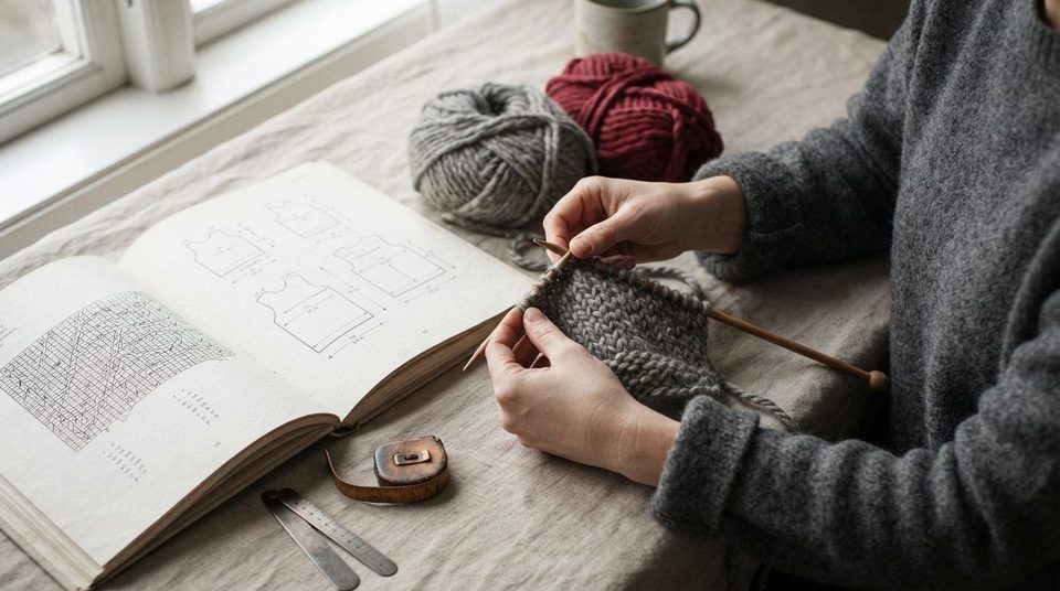 Illustrationsbillede: Hvordan læses strikkeopskrifter? Forkortelser, diagrammer og størrelser